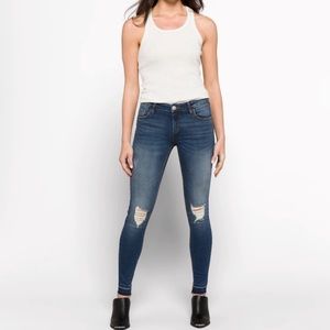 Prosperity Lena Super Skinny Distressed Indigo Jeans